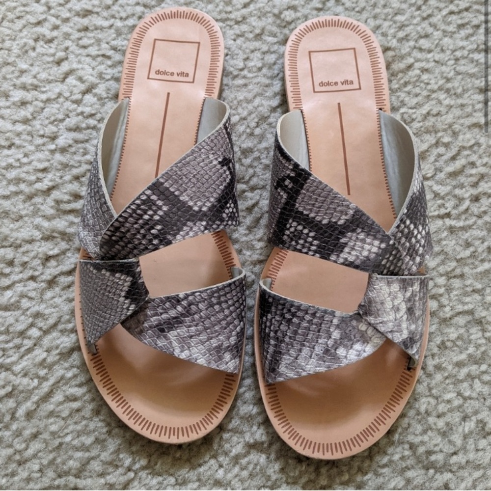 Dolce Vita Derby Snake Print Sandal